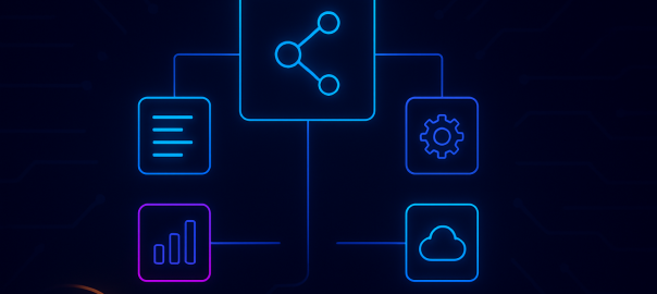 An animated graphic illustrating strategy of testing microservices