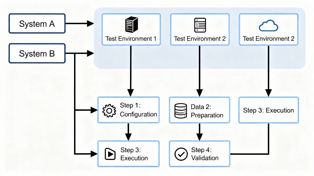 Flow diagram describing Integration Testing Implementation