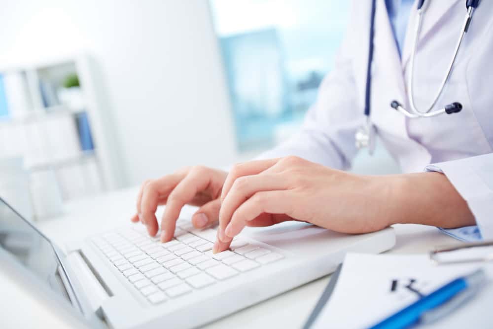 doctor-looking-information-database